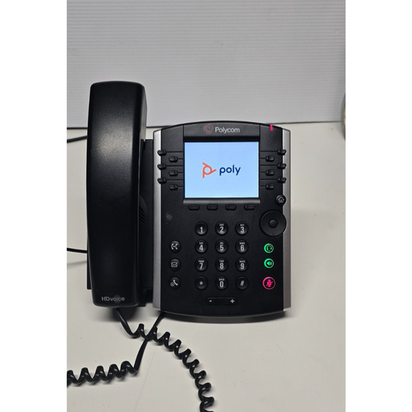 Polycom VVX 411 Gigabit PoE 12-line IP Phone - Black- No power cord - Picture 1 of 8